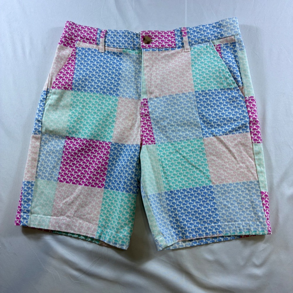Vineyard Vines for Target Girls Patchwork Whale Shorts Multi Color Size L 12/14